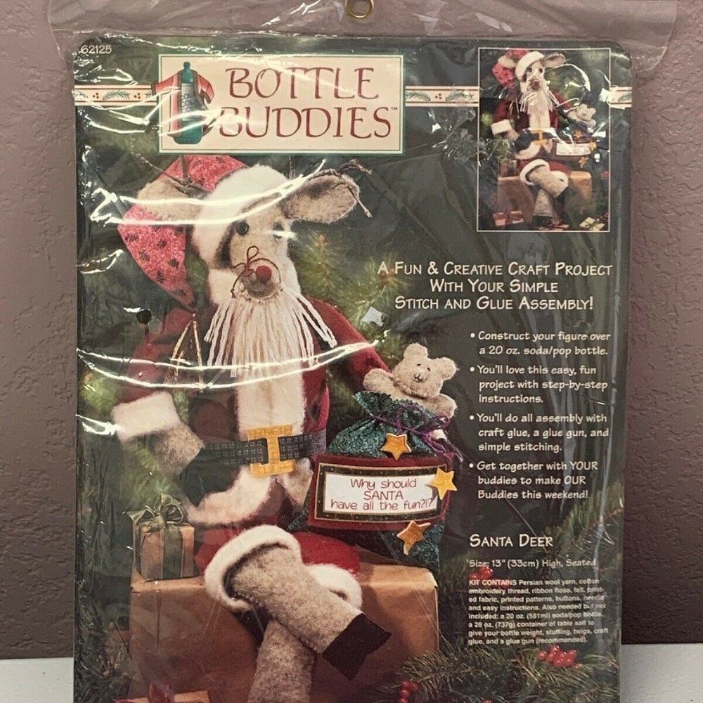 Dimensions Bottle Buddies Santa Deer Craft Kit